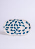 DT Small Oval Tray with Minnows Design in Teal