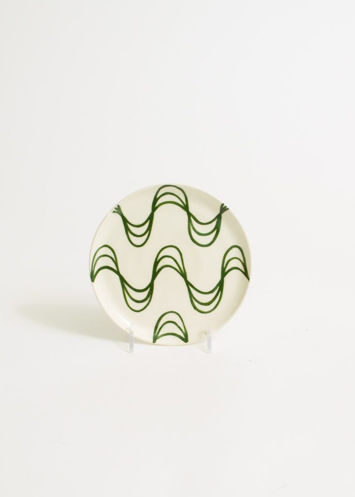 DT Treat Plate with Waves Design in Green