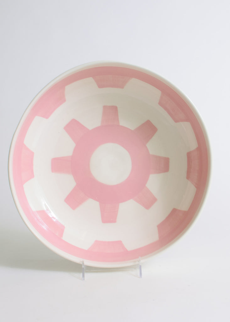 DT Large Coup Bowl with Gear Design in Pink