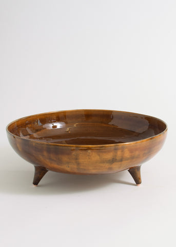 Large Tripod Bowl in Amber