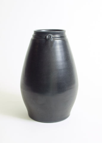 Large Vase Matte Black Glaze